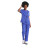 高品质短袖定制护士磨砂制服，带有徽标领口设计，定制舒适