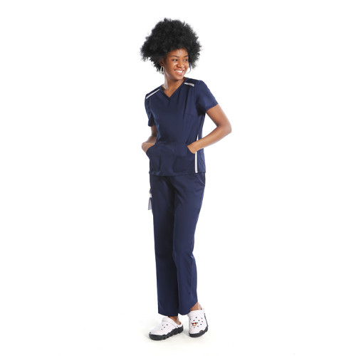 Unisex Scrub Uniforms For Nurses  | V-neck Short Sleeve Scrub Uniforms Tops | Quick Dry Scrub Uniforms Sets Wholesale