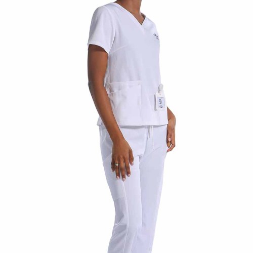 中国工厂最优质的护士磨砂制服无花果设计
