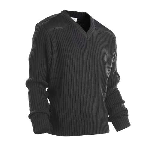 Men's Police Sweater Uniforms | V-neck Patch Police Sweaters Black | Custom Police Sweater Jerseys Wholesale