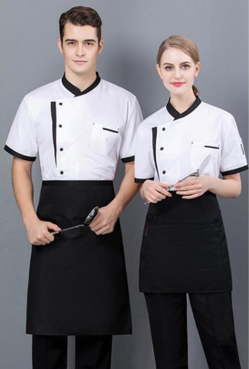 短袖厨师外套厨师衬衫制服