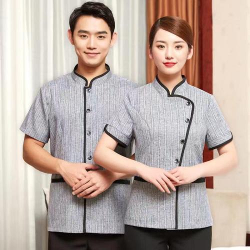 Unisex Hotel Housekeeping Uniforms | Button Short Sleeve Hotel Valet Uniforms | Quality Hotel Work Uniforms Wholesale