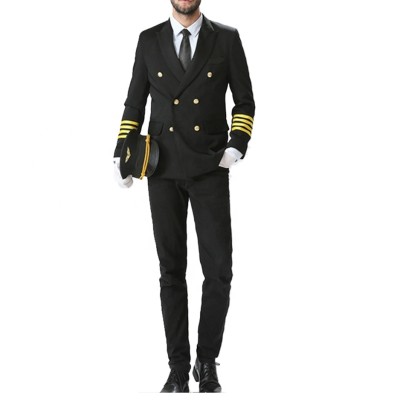 Pilot Uniforms Costume For Men | Long Sleeve Pilot Uniforms Coat And Shirts With Pants | Custom Pilot Wears Uniforms