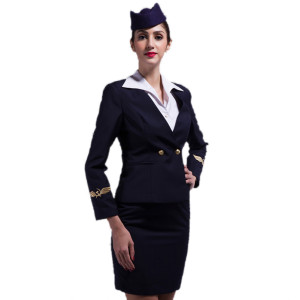 Airline Crew Uniform For Ladies | Fashion Airline Suit Uniform Cotton | Custom Airline Uniforms For Flight Attendants