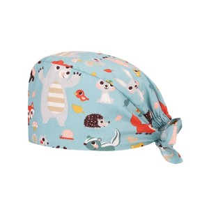 Medizinisches Hutmuster für Krankenschwestern | Mehrfarbige verstellbare Hüte Hüte zum Binden | Scrub Cap mit elastischem Print Unisex