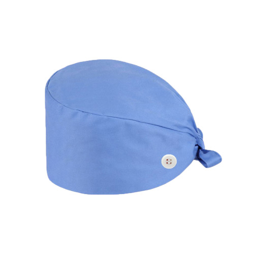可调式汗带磨砂帽 Bouffant Unisex |纯色磨砂帽蓬松带按钮|带徽标的定制磨砂帽