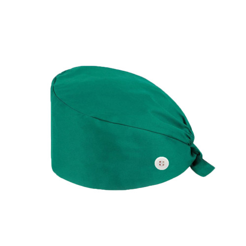 可调式汗带磨砂帽 Bouffant Unisex |纯色磨砂帽蓬松带按钮|带徽标的定制磨砂帽