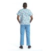 Printed Medical Scrub Set | Stretchy V-Neck Medical Print Scrub Top | Medical Scrub Tops And Pants Wholesale