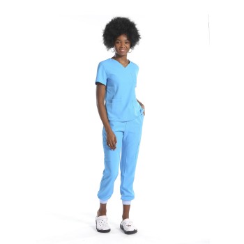 Medical Uniforms Scrubs | Scrub Uniforms Wholesale | Customized Patch Pocket Nurse Scrub Top With Pants Set | Scrub Uniforms For Nurses