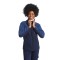 Scrub Jackets For Women | Navy Blue Zip-up Scrub Jackets | Slim Jogger Pants | Custom Medical Uniforms With Logo Wholesale