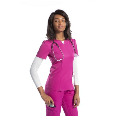 Women's Scrub Uniforms Sets | Notched V-neck Scrub Tops & Slim Fit Pants | Wholesale Stylish Scrub Uniforms For Nurses