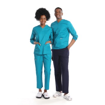 Unisex Waterproof Scrub Uniforms For Nurses | 8 Pockets Long Sleeve Scrubs Uniforms Sets | Scrub Uniforms Wholesale