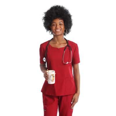女式磨砂护士制服| SHOPBOP 6 口袋护士短袖磨砂制服 |批发磨砂制服时尚