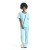 Conjuntos de uniformes médicos de enfermería para mujeres | Uniformes de Enfermera Uniformes de Enfermera Sólidos de Manga Corta con Cremallera Slim Fit | Mayoreo uniformes de limpieza