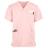 Unisex Scrub Tops Stretch | Stretch V-neck Short Sleeve 5 Pockets Scrub Tops Cotton | Medical Scrub Tops Wholesale
