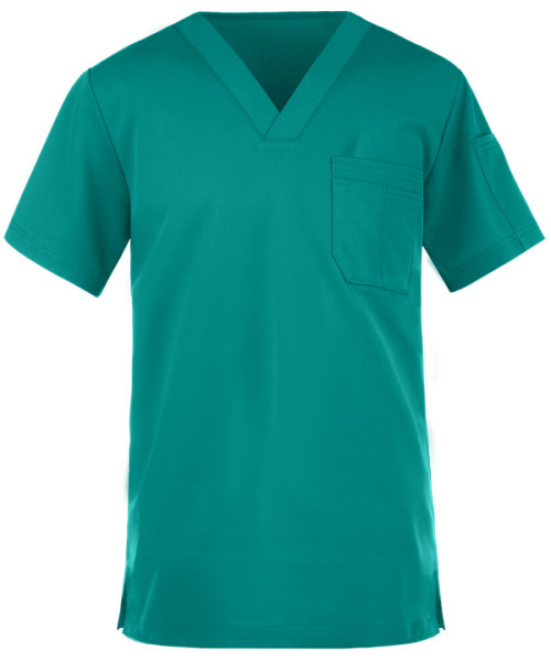 Quality Scrub Tops For Men | 2-Pocket V-Neck Short Sleeve Scrub Top Stretch | Wholesale Medical Scrub Tops Affordable