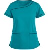 Cotton Scrub Tops For Women | 2-Pocket Short Sleeve Ladder Lace Scrub Tops Stretch | Wholesale Scrub Uniforms Manufacturer