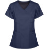 Women's Scrub Tops With Pockets | Stylish 3-Pocket Mock Wrap Scrub Tops Stretch | Medical Scrub Tops Wholesale Affordable