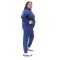 Women's Scrub Sets Plus Size | Elastic Long Sleeve Zipper Turtle Neck Scrub Tops&Jogger Pants Stretch | Custom Scrubs For Plus Size