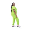 Plus Size Stretch Scrub Uniforms | Women Fashion Short Sleeve Plus Size Scrub Tops Jogger Pants | Scrub Uniform Wholesale Supplier