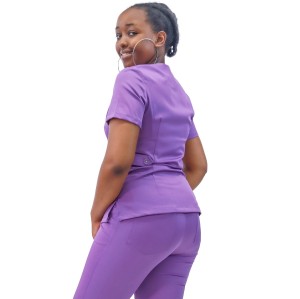 Women's Scrub Hospital Uniform | V-neck Short Sleeve 4 Way Stretch Scrub Uniform Sets | Scrub Nurse Uniform Wholesale