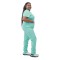 Women's Plus Size Scrub Set | Short Sleeve Scrub Uniforms Stacked Jogger Ruffle Pants Set | Custom Plus Size Affordable Scrubs