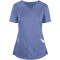 Scrub Tops Womens | Solid Color 2-Pocket Shaped Stretch Mesh Scrub Tops | Custom Scrub Tops In Bulk