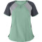 Women's Scrub Tops In Bulk | Color Block 2-Pocket Keyhole Scrub Tops Cotton | Wholesale Scrub Tops Nursing Quality