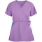 Scrub Tops Ladies | Women's Stretchy 2-Pocket Solid Mock Wrap With Side Tie Scrub Tops | Quality&Fashion Scrub Tops In Bulk