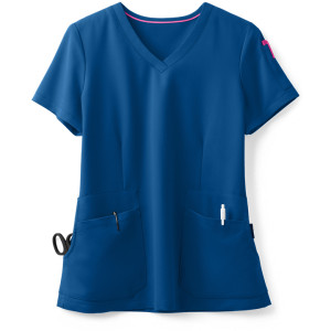 Solid Color Scrub Tops For Women | 4-Pocket V-Neck Stretch Scrub Tops Cotton | Wholesale Scrub Tops Nursing