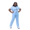 Scrub Hospital Uniforms For Women | Elastic Short Sleeve Zipper Scrub Tops&Pants | Scrub Uniforms Manufacturer