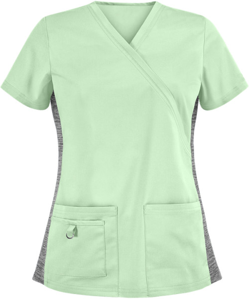 Women's Scrub Tops Personalized | 3-Pocket V-Neck Side Knit Panels Quality Scrub Tops | Wholesale 4 Way Stretch Scrub Tops
