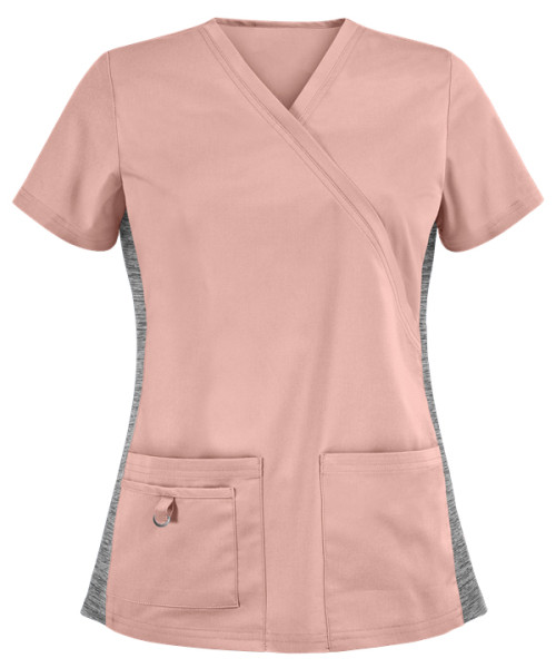 Women's Scrub Tops Personalized | 3-Pocket V-Neck Side Knit Panels Quality Scrub Tops | Wholesale 4 Way Stretch Scrub Tops