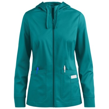 Women's Scrub Jackets Hospital | 2-Pocket Zipper Hoodie and Trim Scrub Warm Up Jackets | Wholesale Scrub Jackets Online