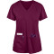 Fashion Scrub Tops Elastic | 3-Pocket Raglan Sleeve V-Neck Scrub Tops Cotton | Medical Scrub Tops Wholesale