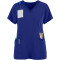 Women's Scrub Tops For Sale | Solid Color 4-Pocket V-Neck Scrub Tops Fashion | Custom Quality Scrub Tops Elastic