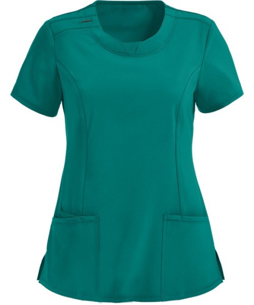 Women's Fashion Scrub Tops | Solid Color 3-Pocket Round Neck Scrub Tops | Wholesale Quality Scrub Tops Supplier