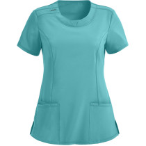 Women's Fashion Scrub Tops | Solid Color 3-Pocket Round Neck Scrub Tops | Wholesale Quality Scrub Tops Supplier