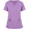 Stylish Scrub Tops For Women | 4-Pocket Scallop Neck Solid Color Scrub Tops Fashion | Wholesale Scrub Tops Affordable