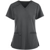 Women's Stylish Scrub Tops | Solid Color 2-Pocket V-Neck Scrub Tops Quality | Wholesale Scrub Tops With Logo Manufacturer