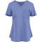 Women's Scrub Tops Modern | Solid Color 1-Pocket V-Neck 4 Way Stretch Scrub Tops | Wholesale Scrub tops Supplier