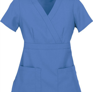 Women's Modern Fit Scrub Tops | 3-Pocket Mock Wrap Solid Color Scrub Tops | Wholesale Quality Scrub Tops Manufacturer