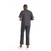 Gray Men's Scrub Uniforms | V-Neck Breast Pocket Scrub Hospital Uniform | 4 Way Stretch Scrub Uniform Sets Wholesale