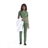 Women's Medical Uniforms Scrubs | O-ring Short Sleeve Zip-up Scrub Uniforms Tops | Custom Stretch Scrubs Wholesale