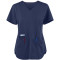 Scrub Tops For Women | 3-Pocket Rib Side Mock Wrap Scrub Tops Stretch | Wholesale Scrub Tops With Logo Discount