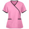 Ladies Scrub Tops Stylish | 2-Pocket Mock Wrap Back Tie 4 Way Stretch Scrub Tops Cotton | Wholesale Scrub Tops Manufacturer