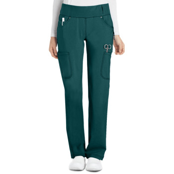 Scrub Pants For Women | 6-Pocket Knit Waist Cargo Scrub Pants Stretch | Wholesale Scrub Pants Quality Manufacturer