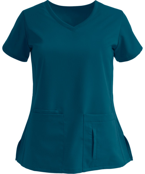 Women's Scrub Tops Modern Fit | 4-Pocket Stylish V-Neck Scrub Tops Cotton | Wholesale Scrub Tops With Logo Supplier