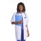 Reusable Lab Coats | Short Sleeve Button Up Contrast Lab Coats For Hospital | Quality Hospital Lab Coats Wholesale