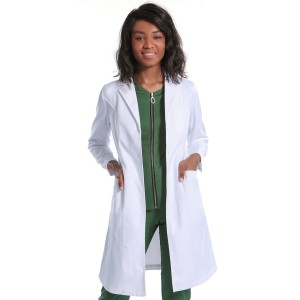 Lab Coats For Women | Lapel Collar Button Up Lab Coats | Solid Lab Coats Doctor | Lab Coats Wholesale